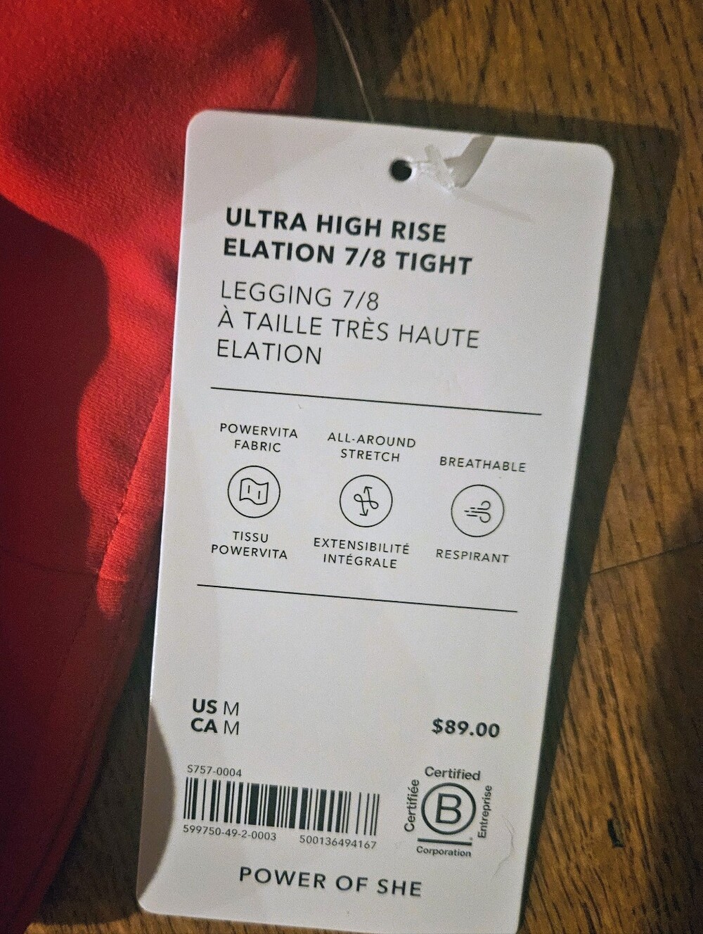 New Athleta Women's High-Waist Capri Leggings - Coral - Picture 3 of 6